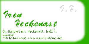 iren heckenast business card